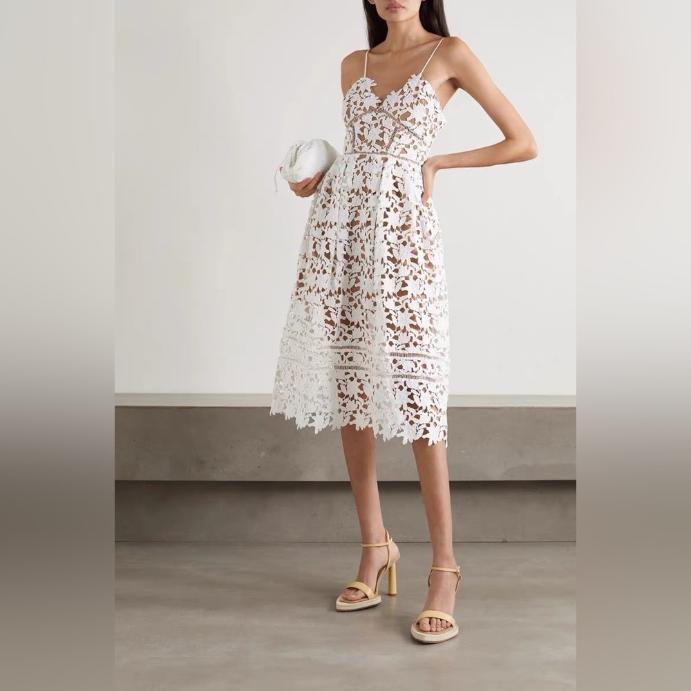 self-portrait Azaelea guipure lace dress